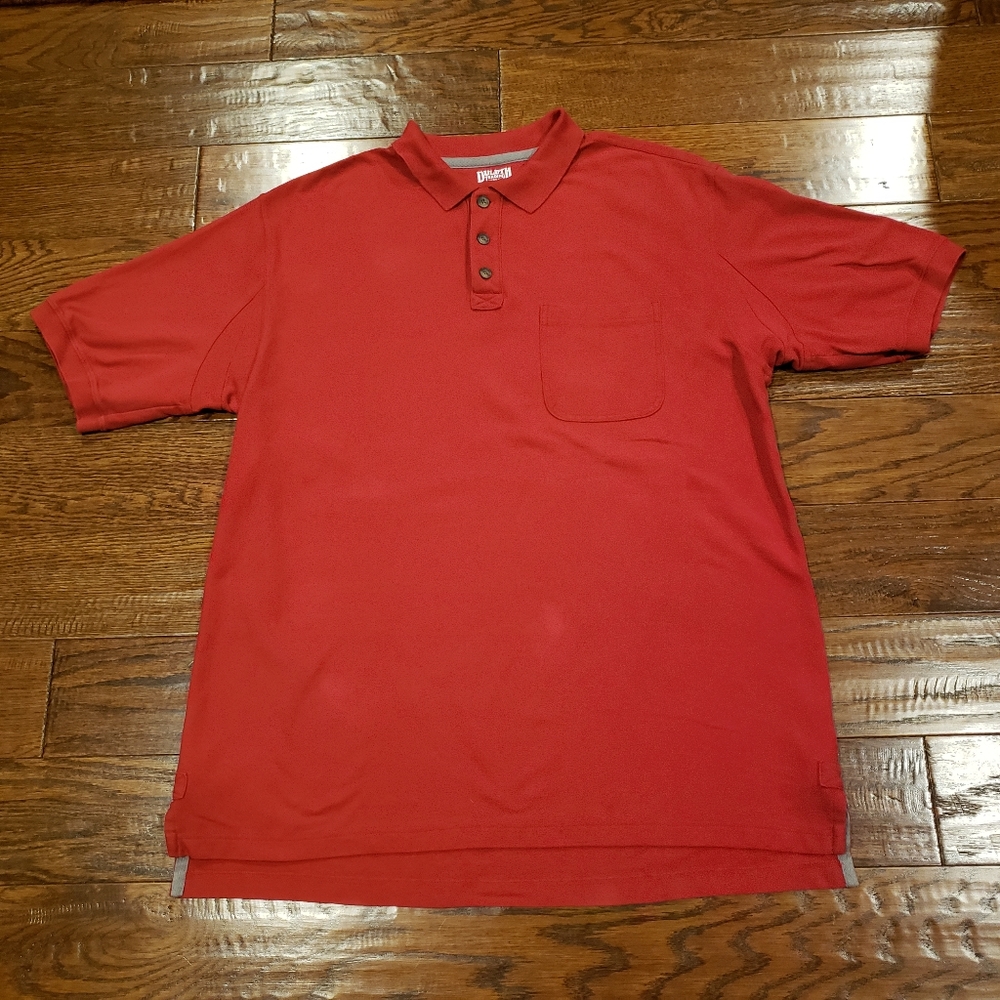 DULUTH TRADING COMPANY Red Polo Cotton Shirt - Size XLT